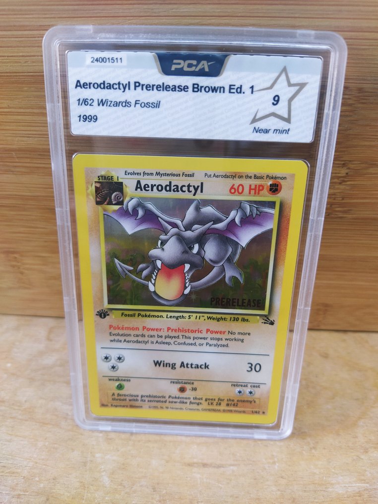 Aerodactyl 1999 Pokemon TCG Fossil 1st Edition Prerelease #1