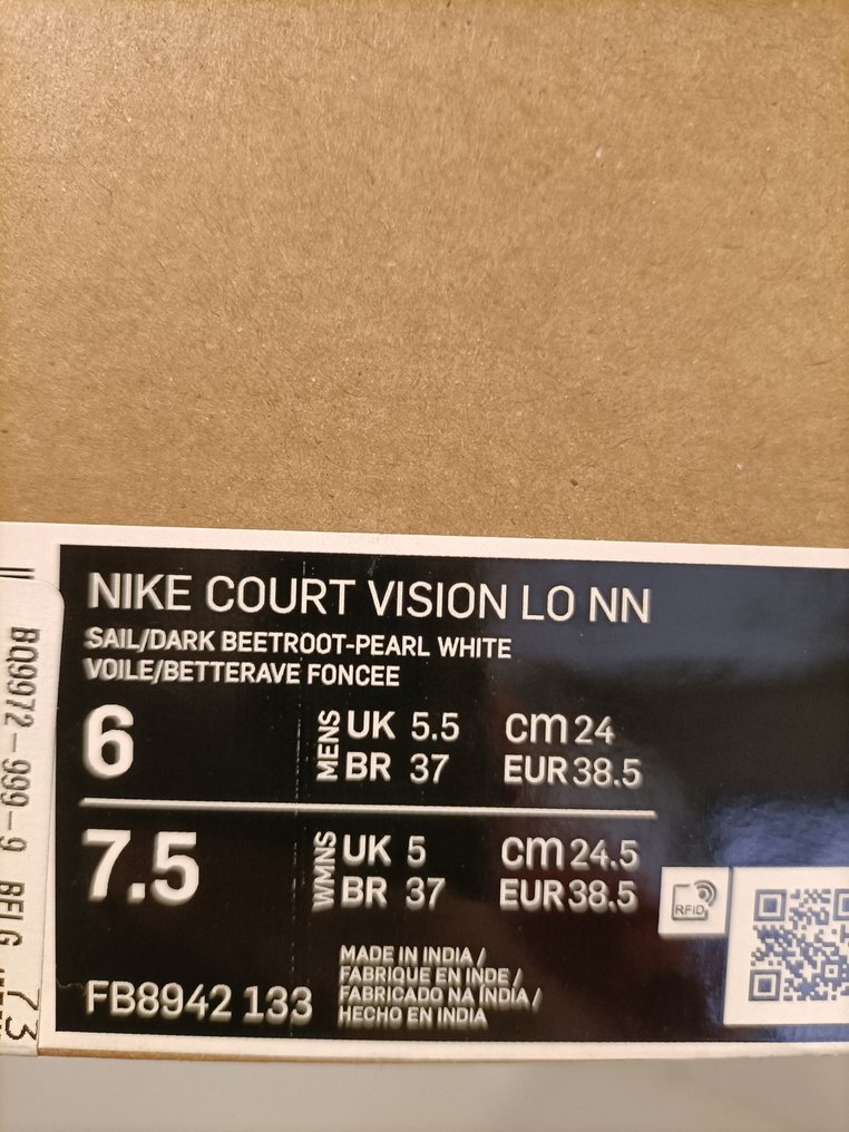 Erge, ernstige spannend Afzonderlijk Nike - nike court vision beetroot 38,5 - Sneakers - Size: - Catawiki