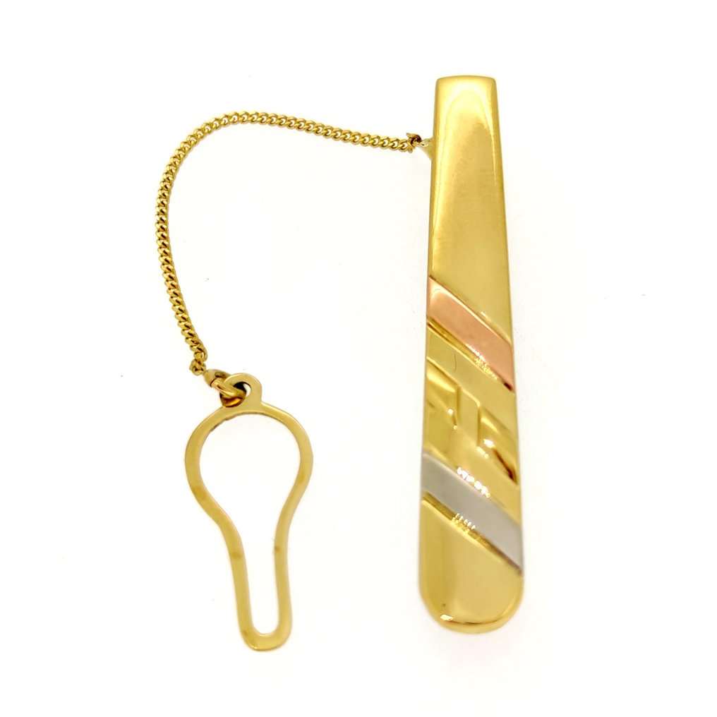 18 kt. Gold, Pink gold, White gold - Tie clip - Catawiki