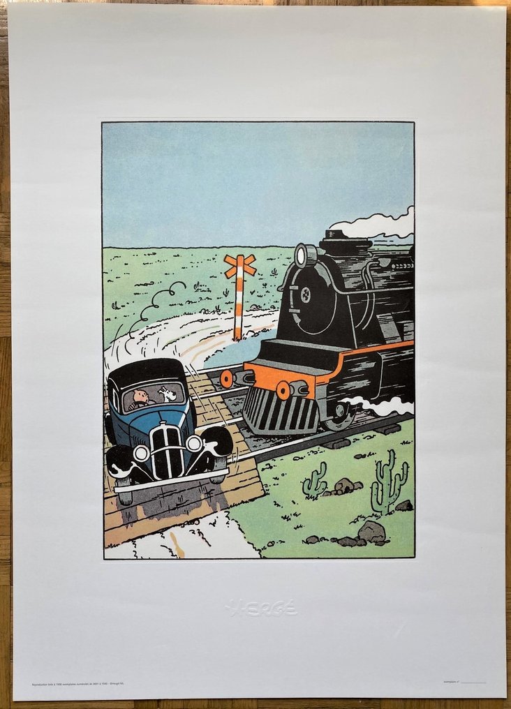 Tintin - Poster Luxe Moulinsart - L'Oreille Cassée - (1995) -