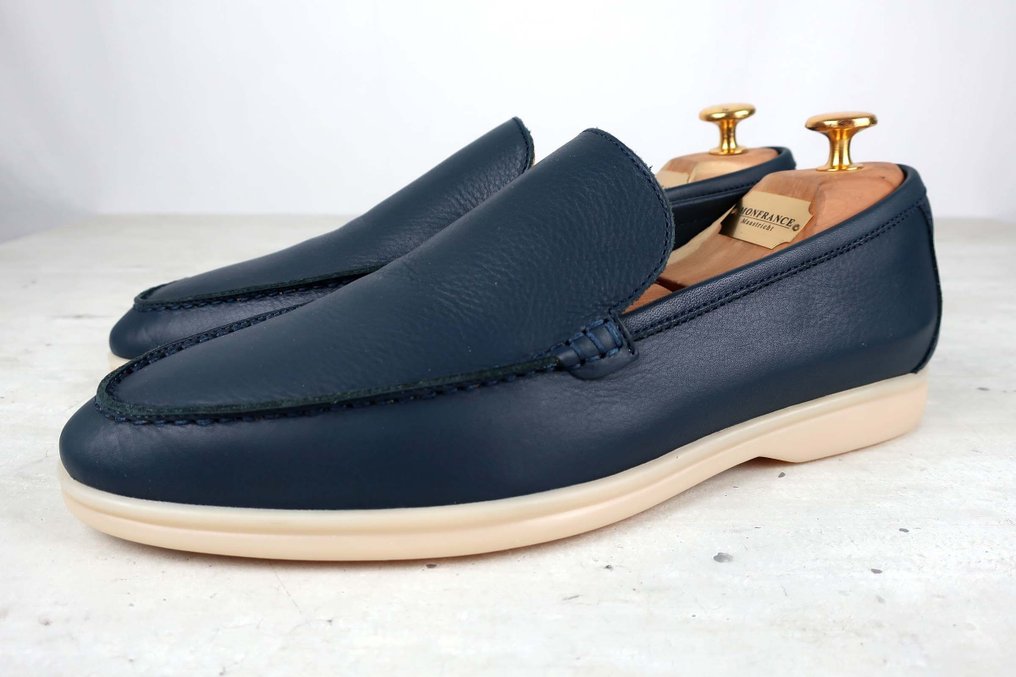 Piana Summer Walk Lamb Leather Blue Edition Loafer - -