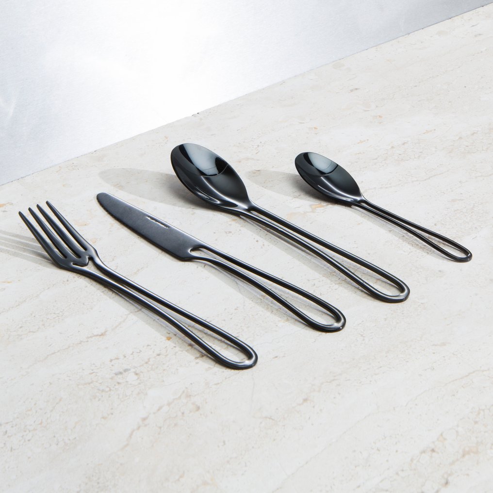 Maarten Baptist Besteck (24) Black OUTLINE cutlery ( PVD titanium coating ) Dishwasher