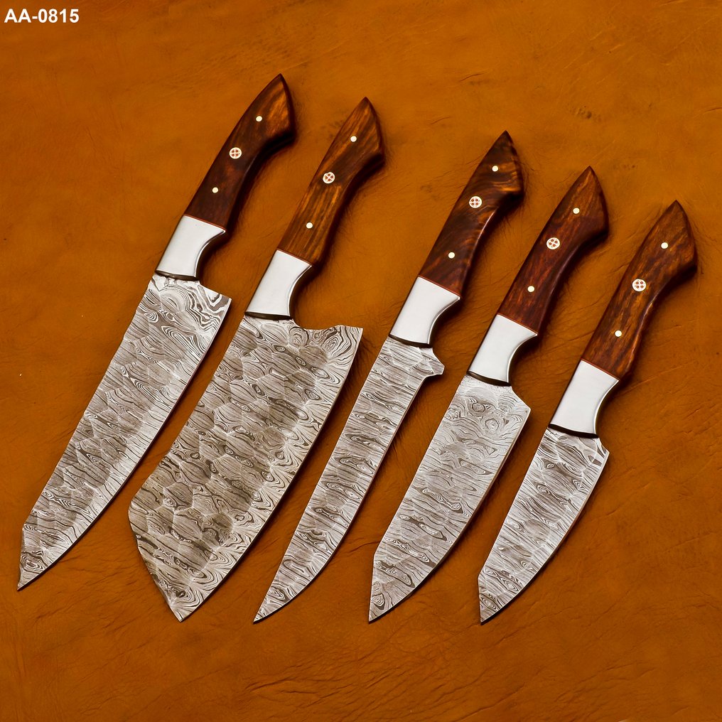 Handmade Full Tang Kitchen Knife Set, Razor Sharp (5) Catawiki