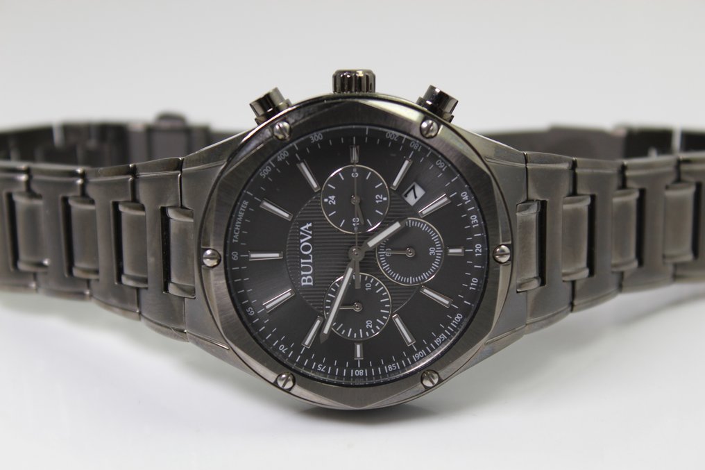 Bulova Grey Ion Plated Chronograph 98B286 Uomo Catawiki