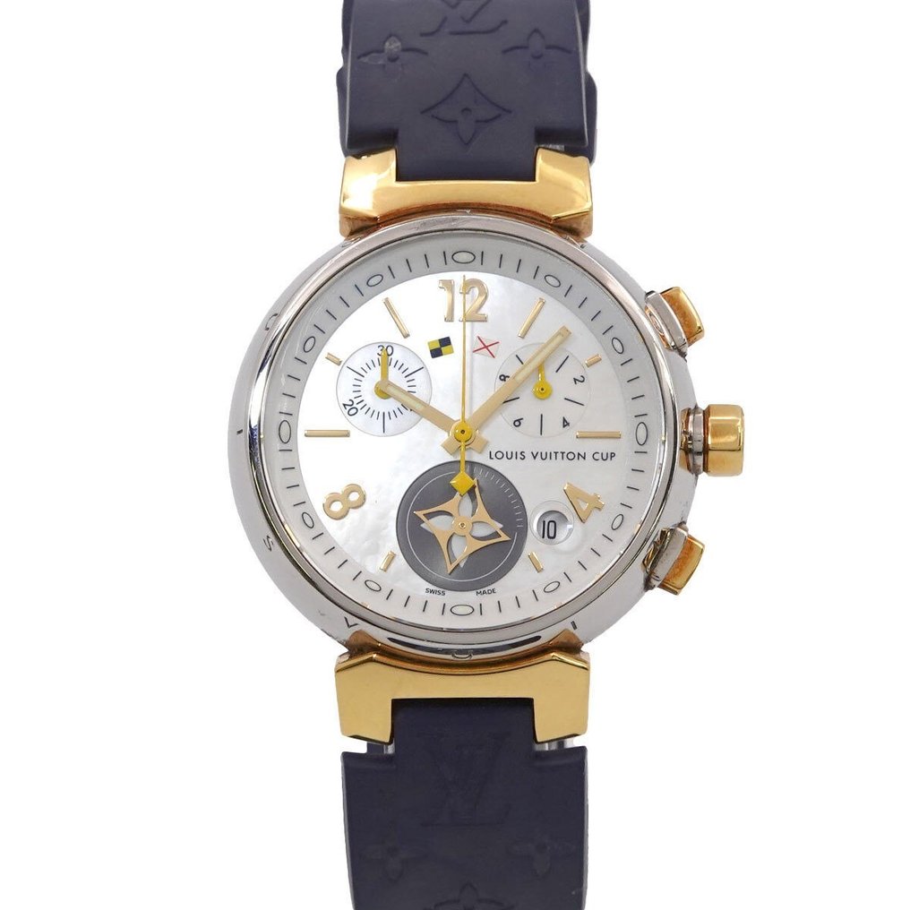 Louis Vuitton Tambour Slim Quartz Watch Stainless Steel And Rubber 28  Auction