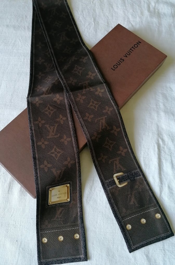 Louis Vuitton - Monogram Denim Silk Bandeau Brown