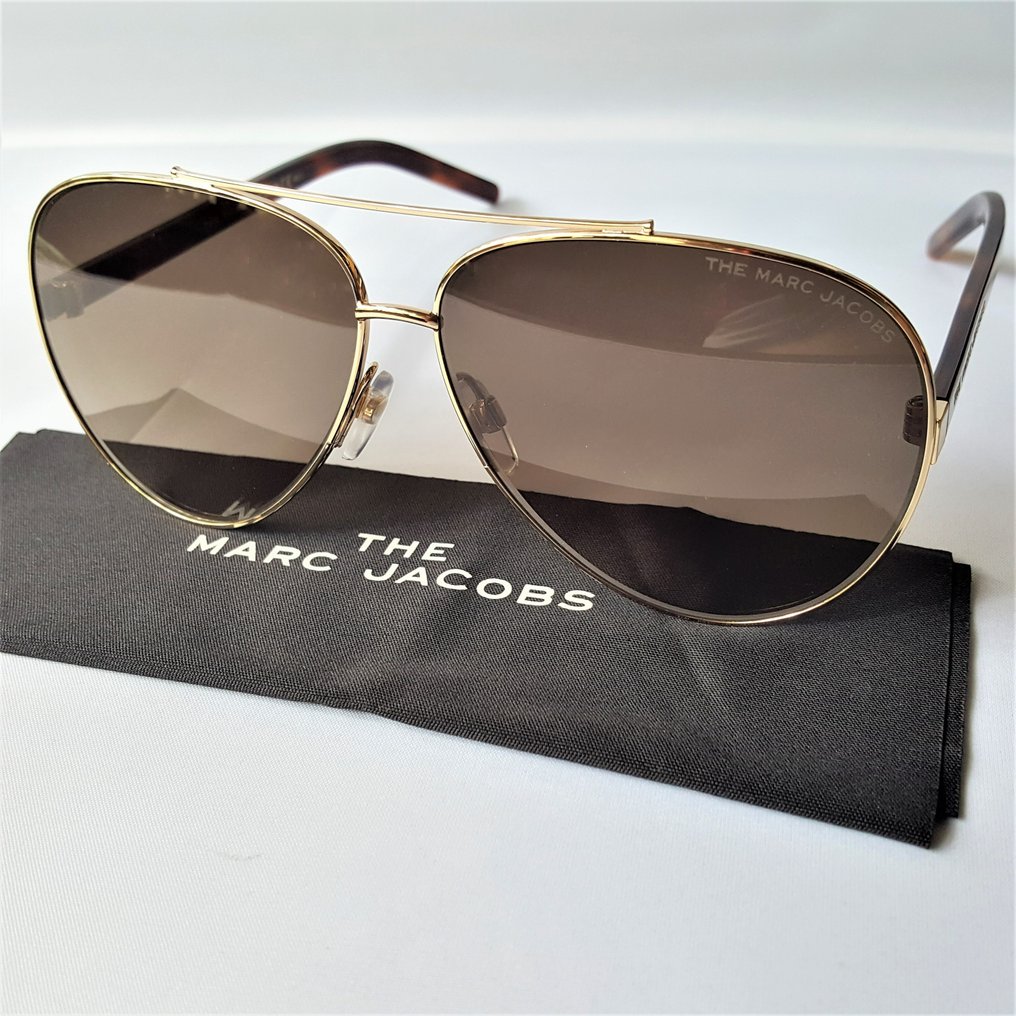 Marc Jacobs - Gold - Aviator - Special Temples - New - Sunglasses ...