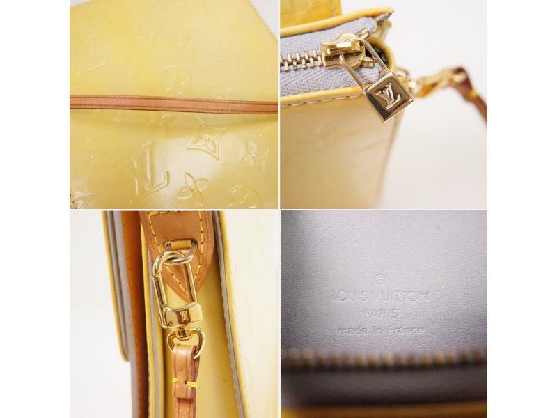 Mott patent leather handbag Louis Vuitton Yellow in Patent leather