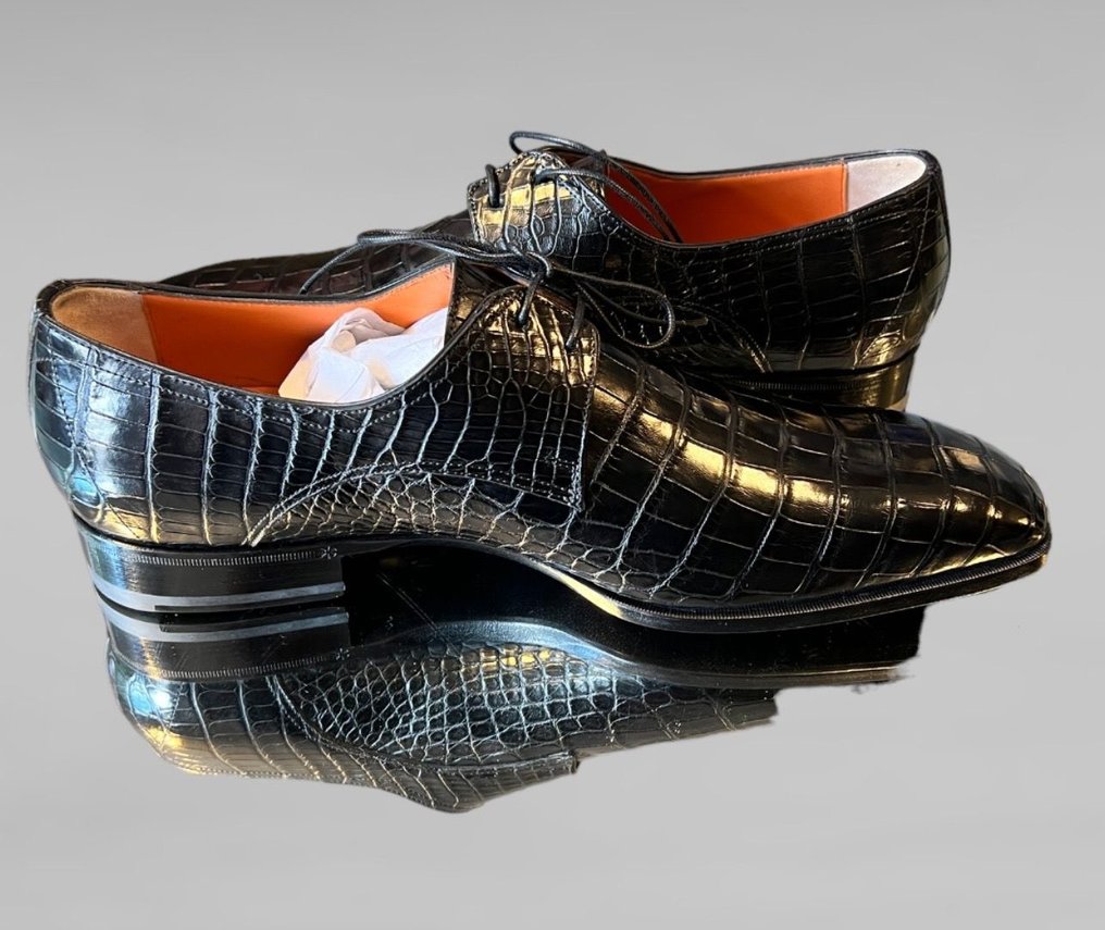Santoni crocodile shoes 2025
