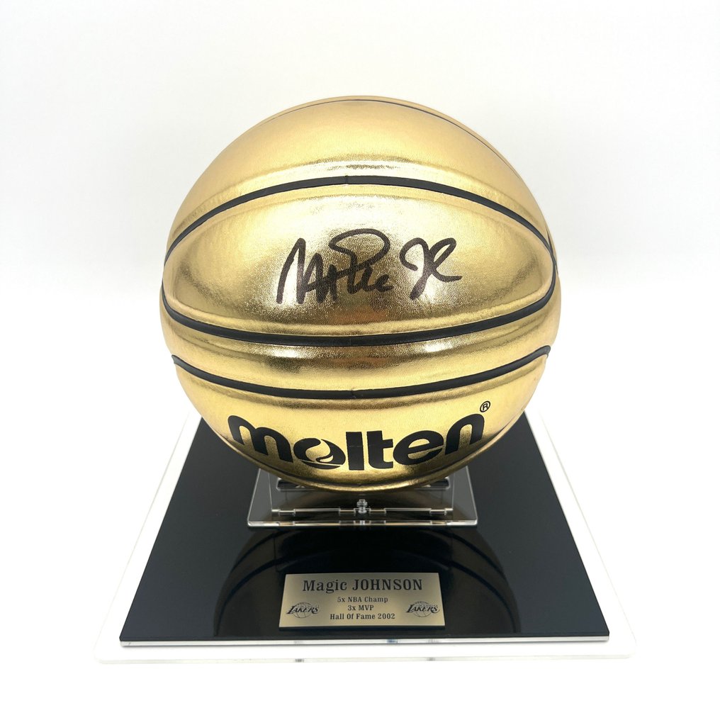 Magic Johnson Autographed NBA Lakers City Edition Wilson