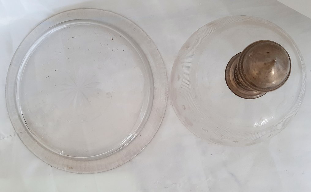 Antique Glass Cloche / Bell Jar / Coupe / Butter Dish + Catawiki