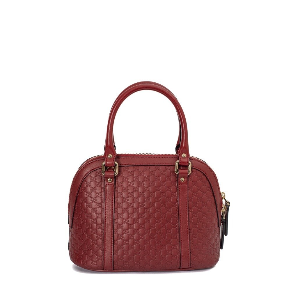 Gucci Dome Convertible Leather Crossbody Bag Red 449654