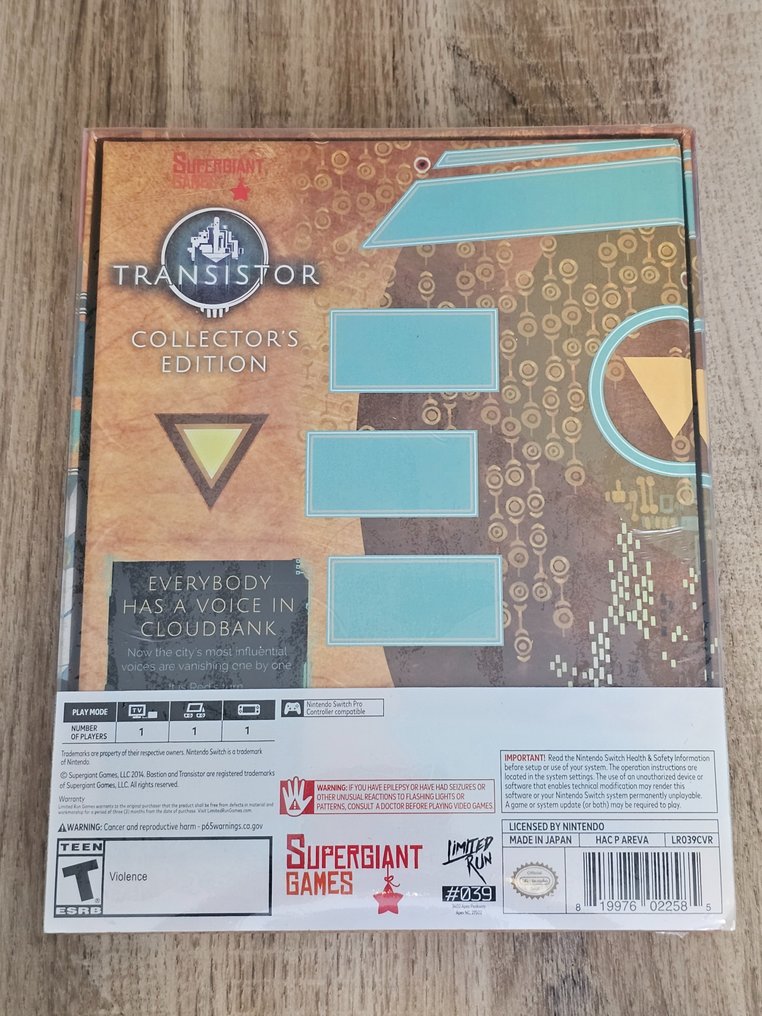 Nintendo, Switch, Transistor Collector's Edition Limited Catawiki