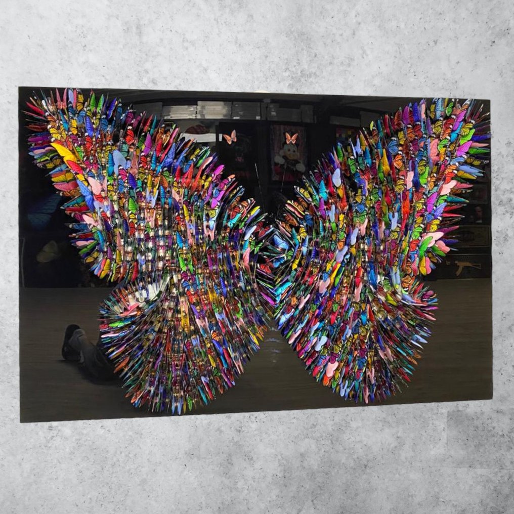 AmsterdamArts - Louis vuitton 3D butterfly mix wall art - Catawiki