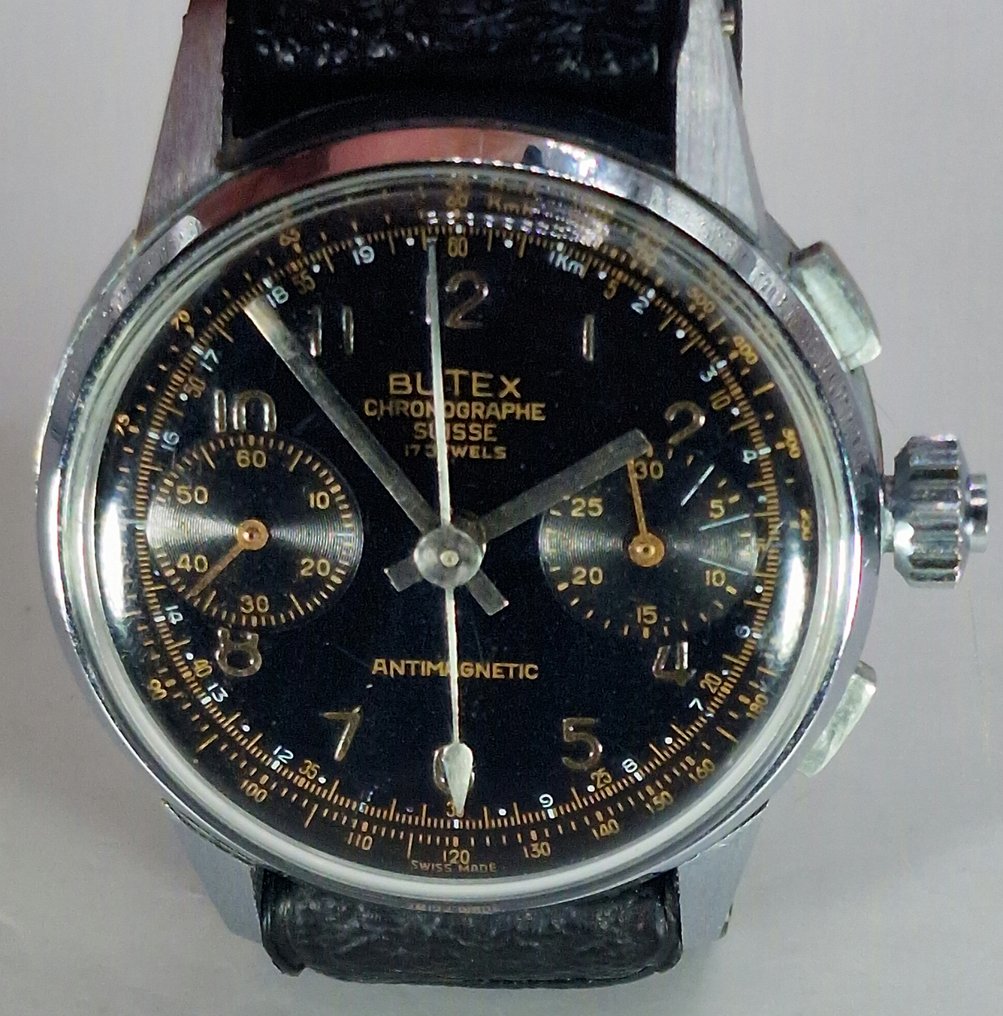 Butex Buttes Watch Co. BWC Spezial Stahl Chromchronograph