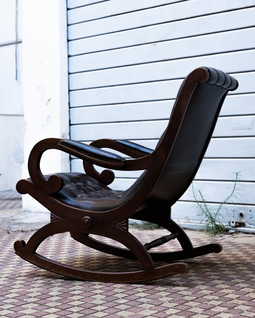 Fauteuil - Chesterfield - Hout, Leder - Catawiki