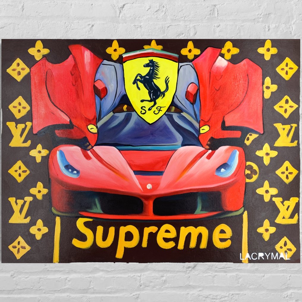 Supreme & Ferrari, Wallpaper Supreme, Ferrari