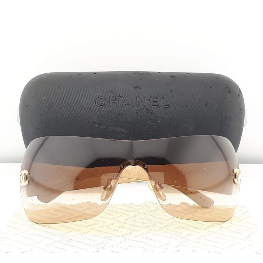 Chanel Sunglasses Eyewear Brown Small Good L556757 54#19 Auction