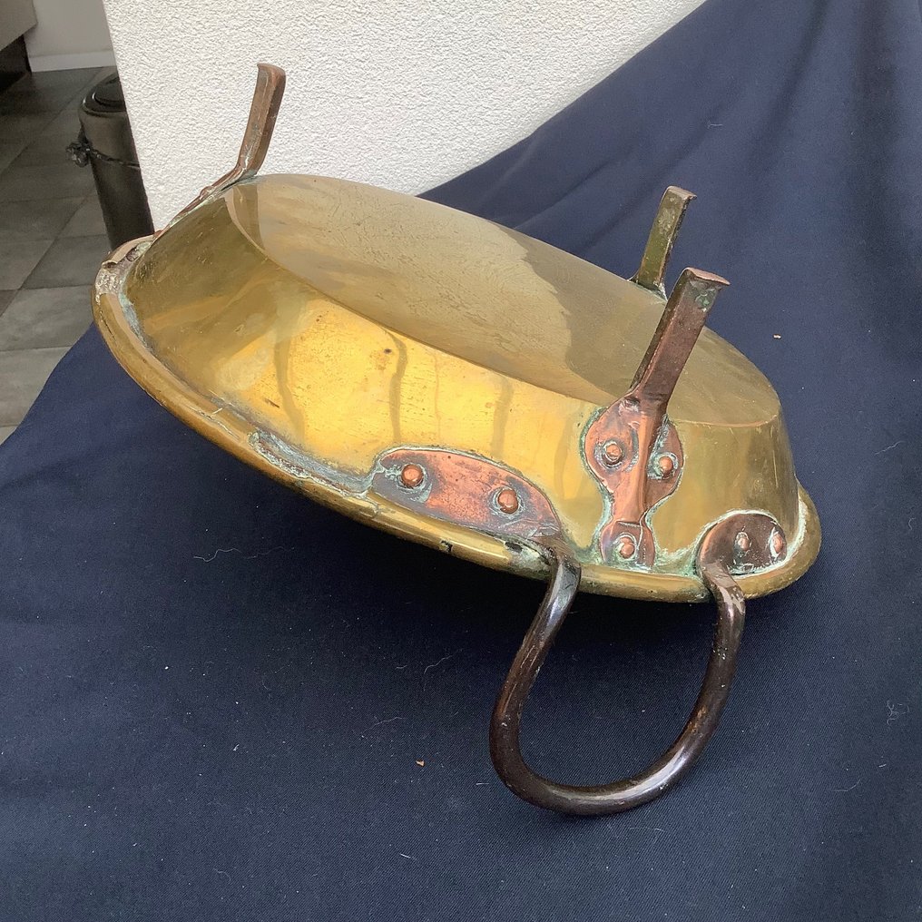 Bacon pan red and yellow copper 19th century Catawiki