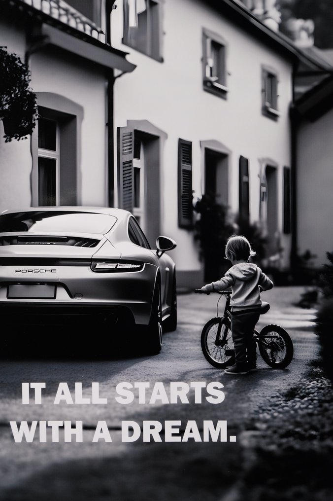 Fotografi Porsche "It All Starts With A Dream" Porsche Catawiki