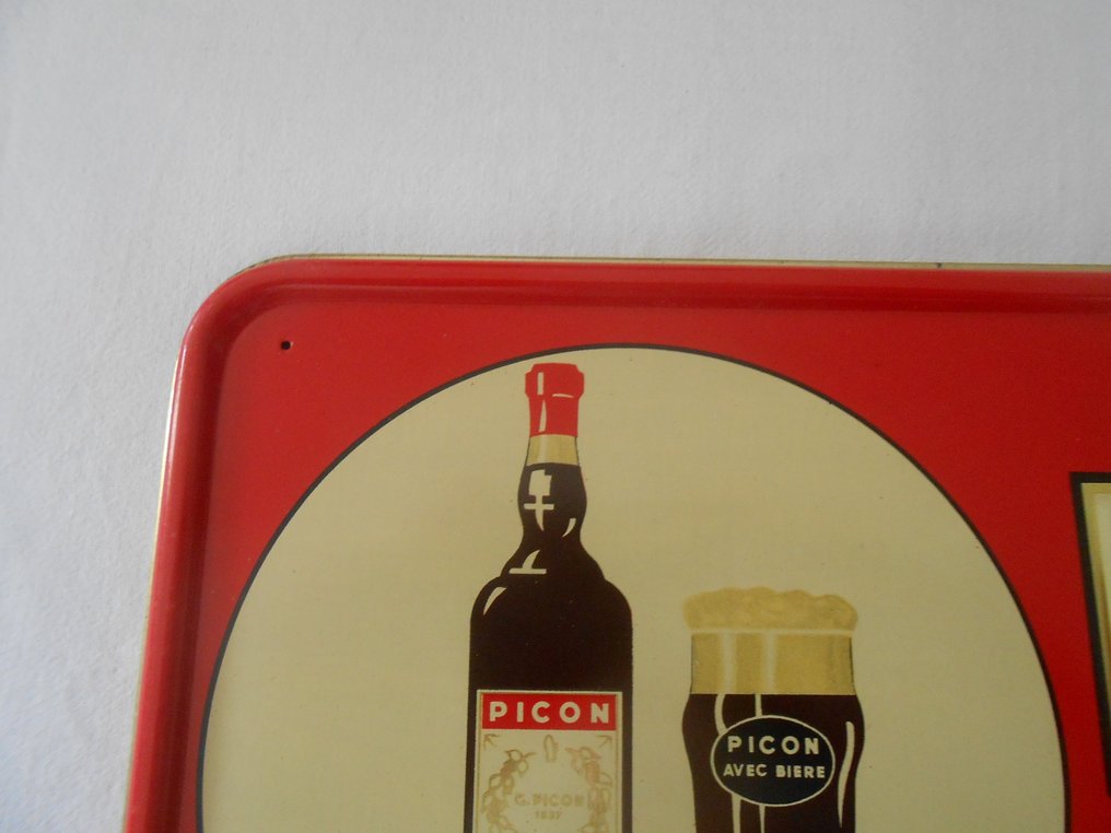Advertising plate - Picon with beer - Metal - Catawiki