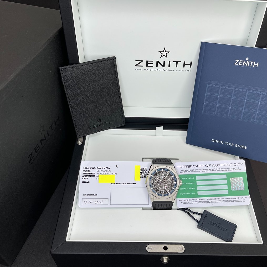 Zenith 95.9000.670/78.R782 Defy Classic Titanium 41mm Skeleton