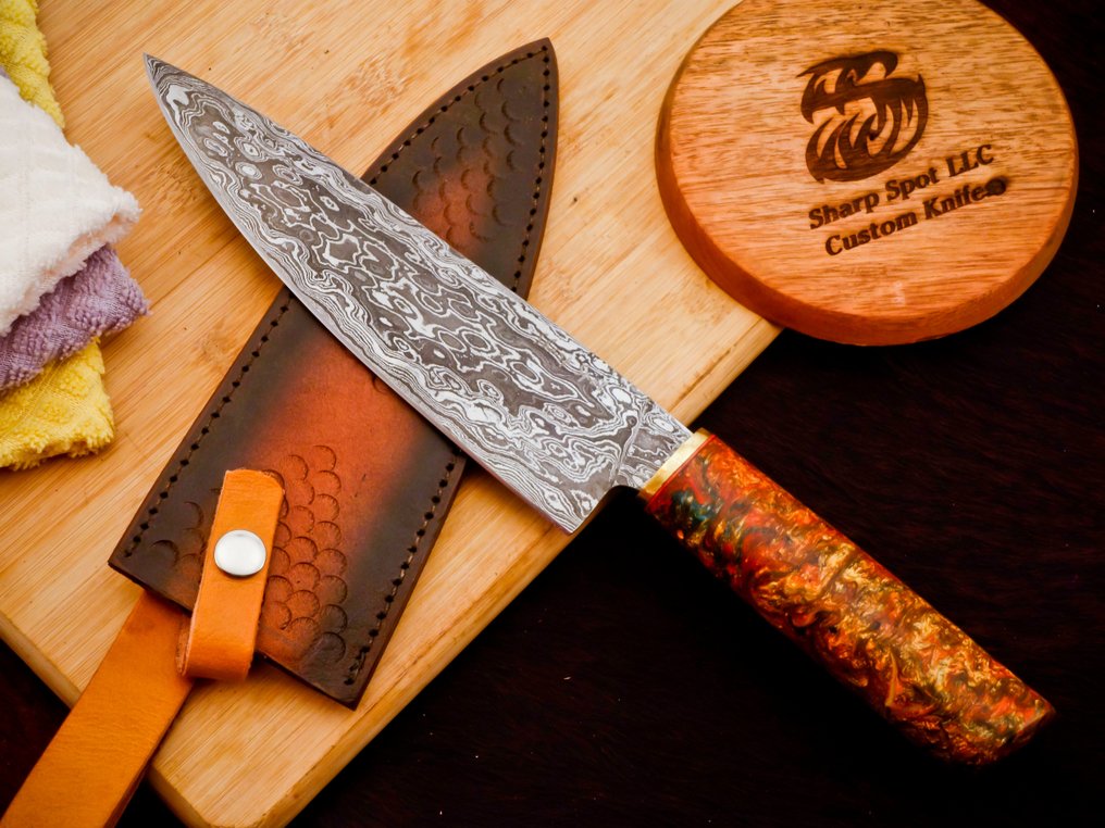 Sharp Spot Custom Hidden tang Kitchen Knife, Razor Sharp Catawiki