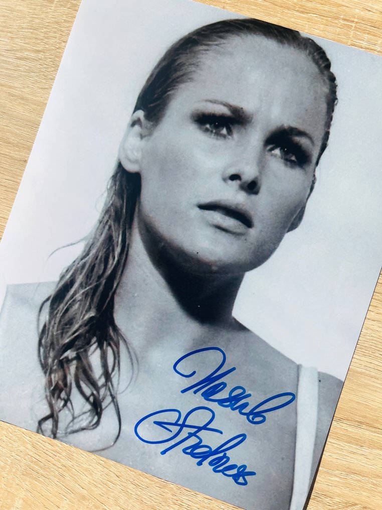 James Bond 007 Dr. No Ursula Andress as "Honey Ryder" Autograph, Photo, Signed with