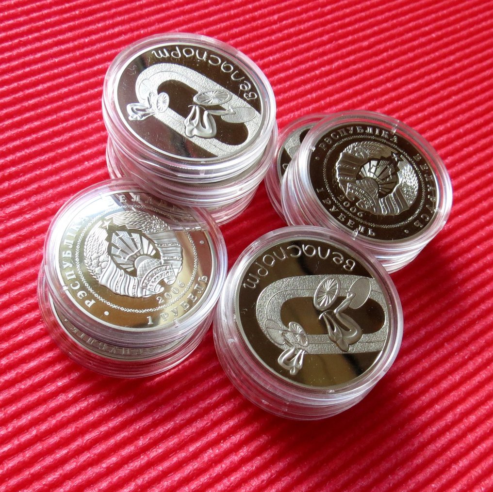 belarus-1-rouble-2006-cycling-12-moedas-proof-catawiki