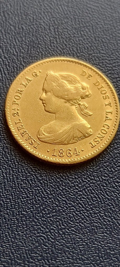 Espagne. Isabel II (18331868). 40 Reales 1864 Madrid Catawiki