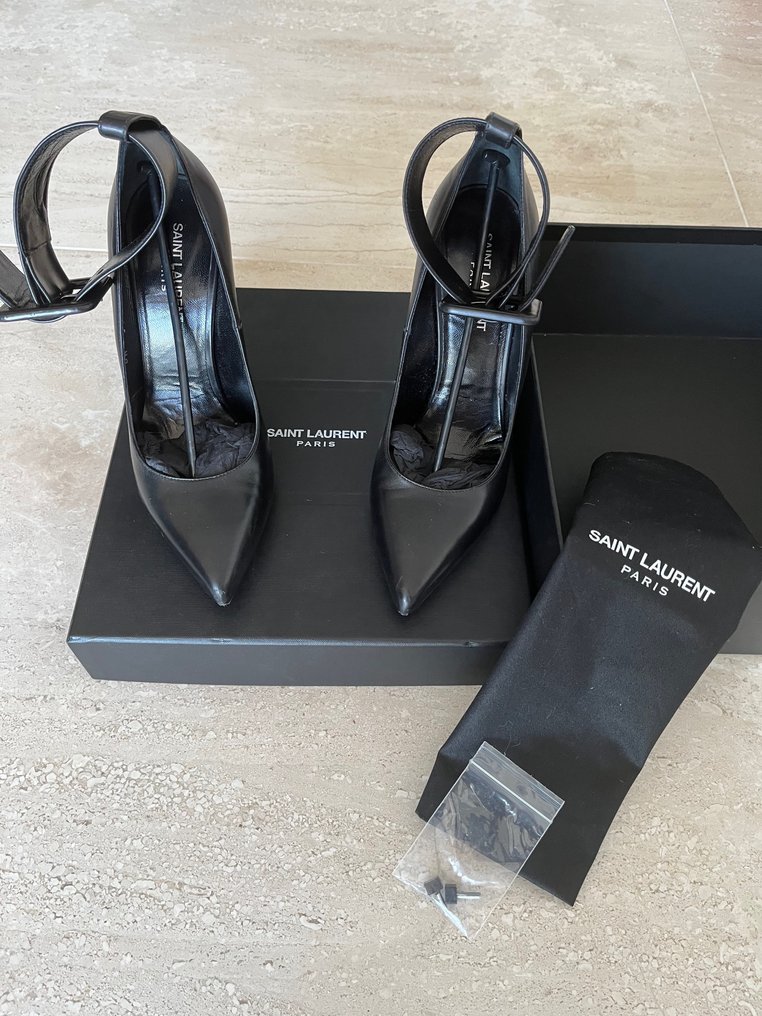 YSL shoes real vs fake. How to spot fake Saint Laurent opyum heels
