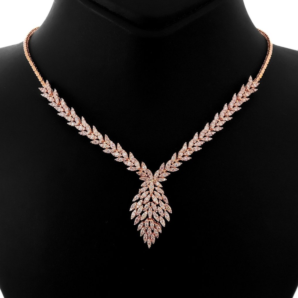 rare pink diamond necklace