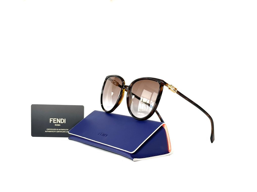 Fendi FF0432 G S 086 Cat. 2 Special gold F Logo Block temples