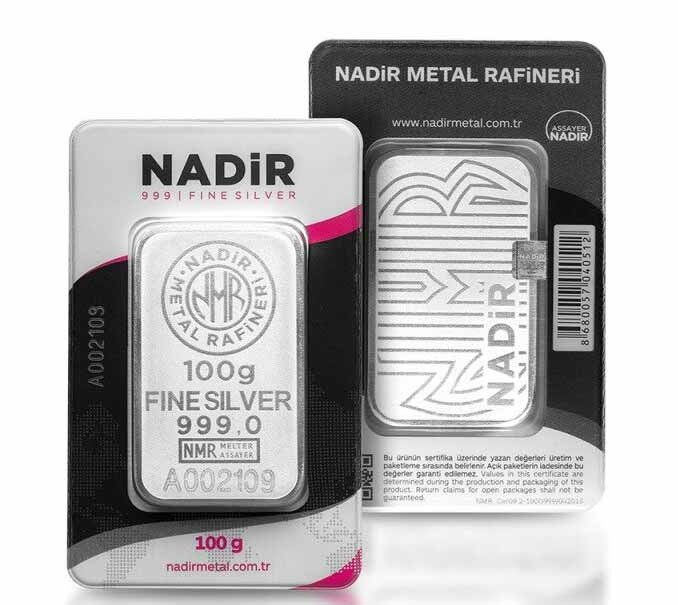 100 grams Silver 999 Nadir Sealed with certificate Catawiki