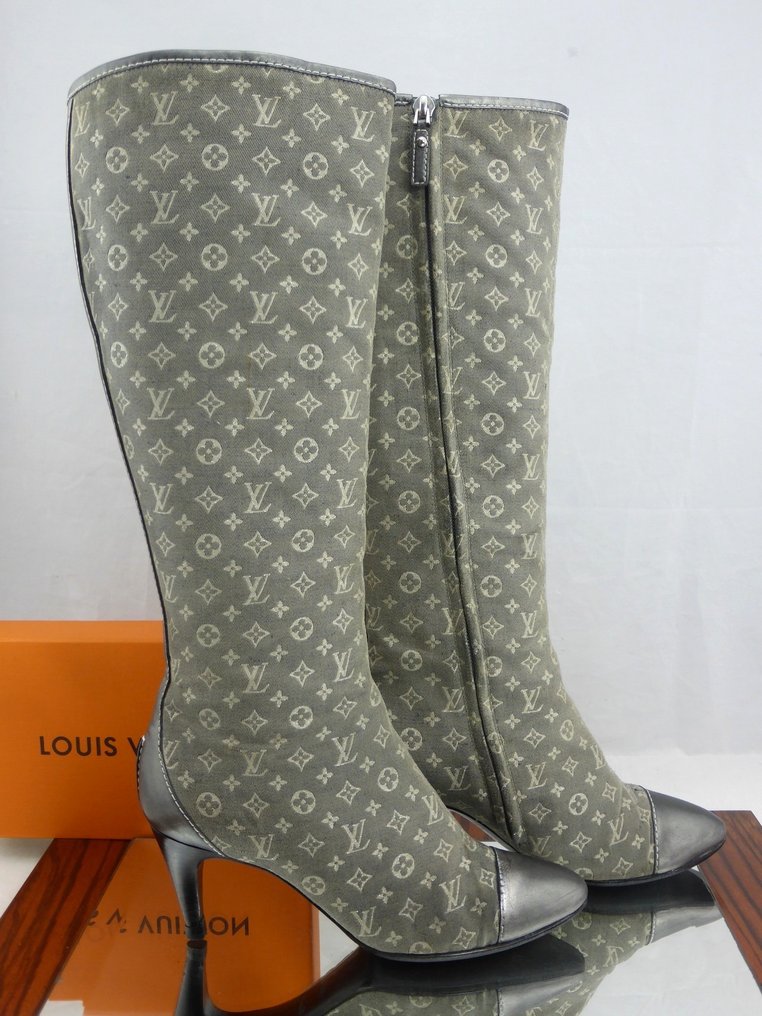 Louis Vuitton LV Monogram Leather Riding Boots - Brown Boots