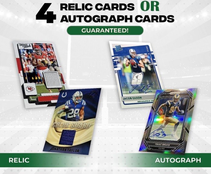 2023 NFL Deluxe Mistery Box 100x Official Cards 4x Autograph or