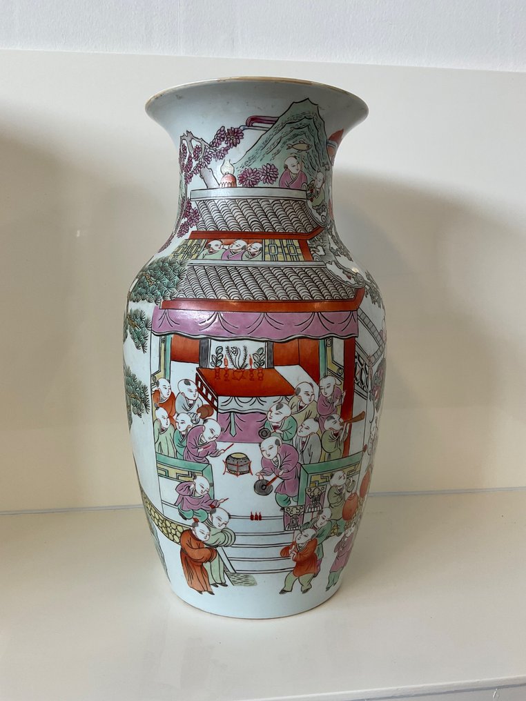 花瓶- 瓷- 儿童, 龙- 中国- Late 20th century - Catawiki