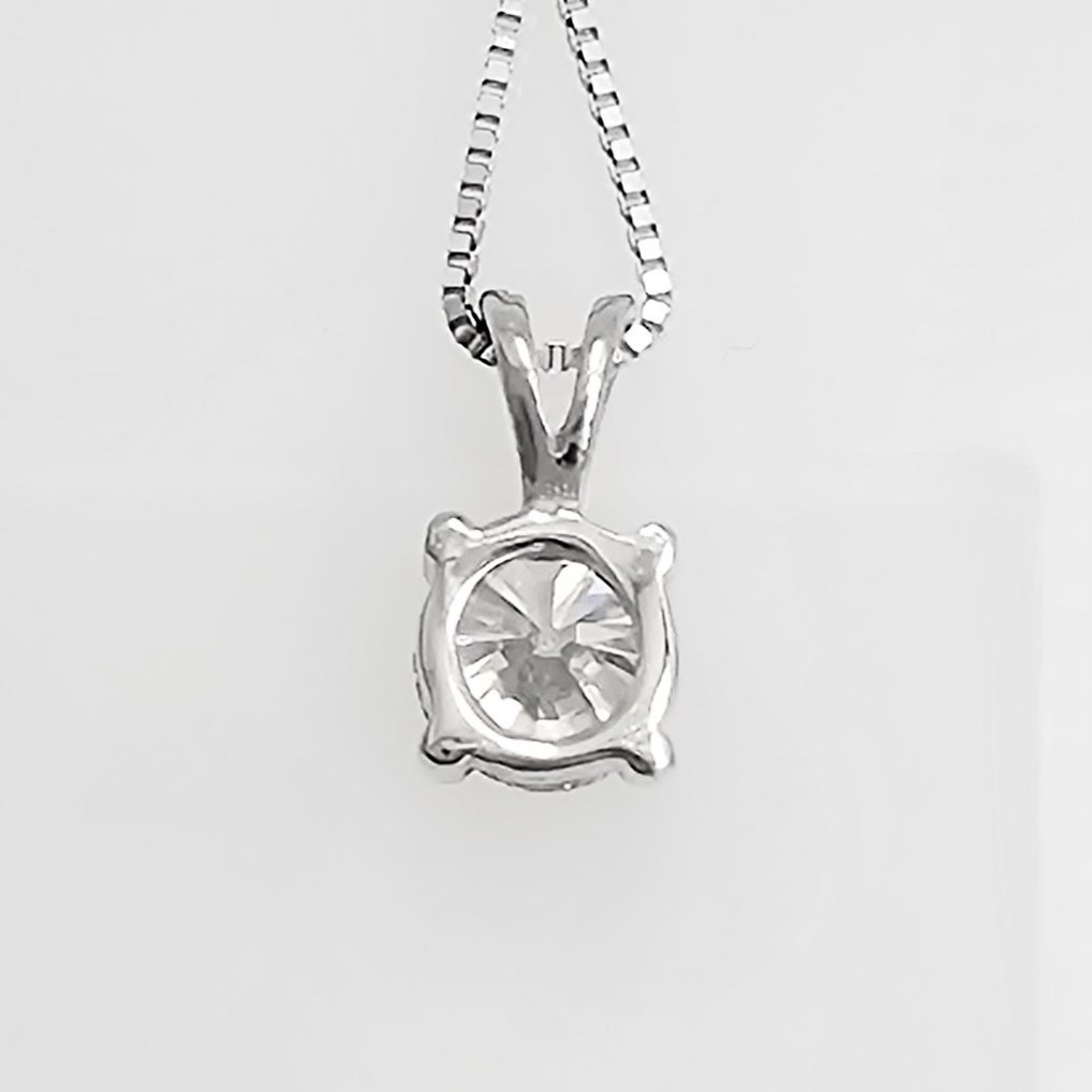 14 kt. White gold Necklace with pendant 0.57 ct Diamond Catawiki