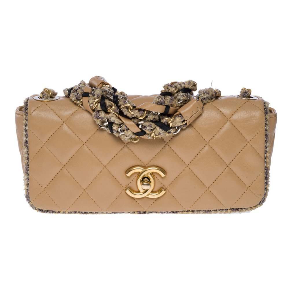 CHANEL, Bags, Soldchanel Goatskin Quilted 9 Small Pouch Whandle