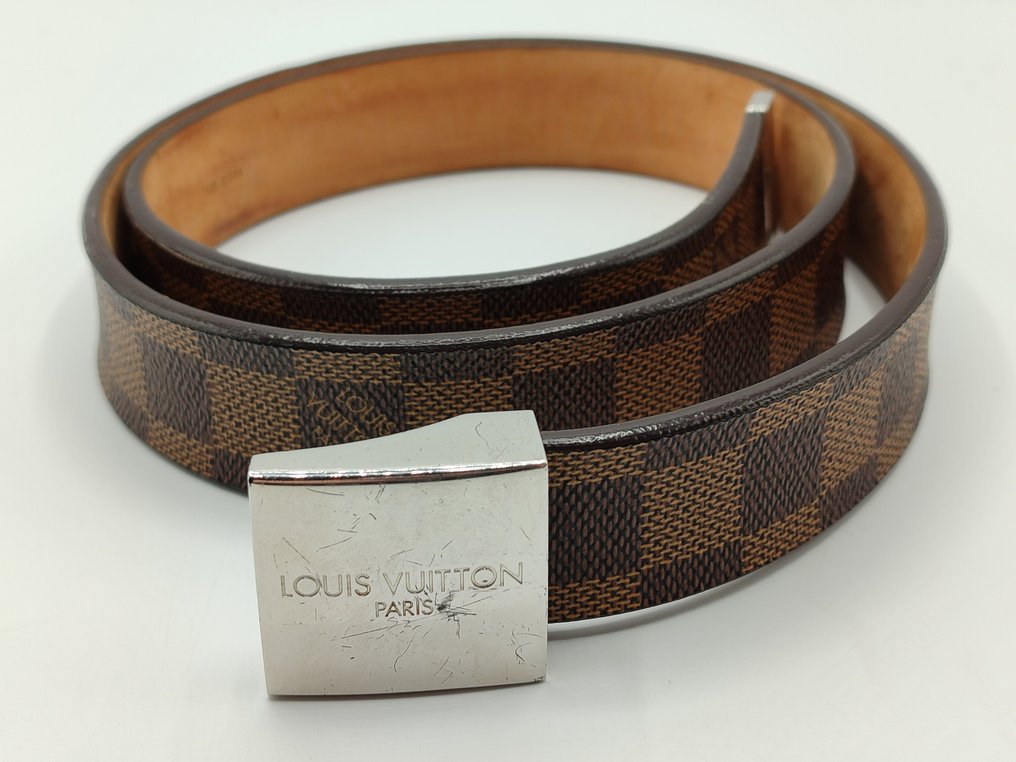 LV Belt Brown With Silver Buckle