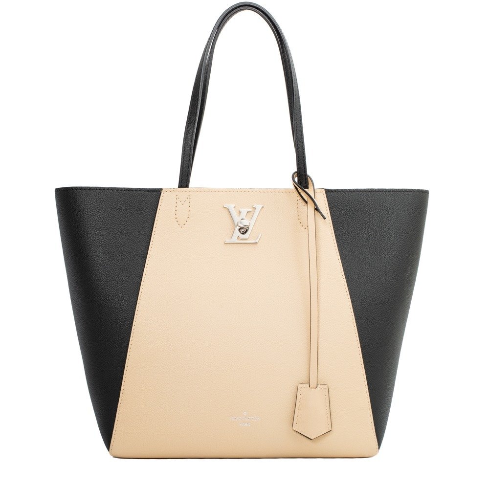 Shop Louis Vuitton MY LOCKME Calfskin Plain Leather Logo Long