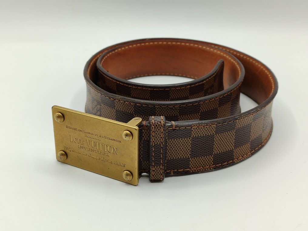 90s Authentic Vintage Buckle Belt Louis Vuitton Inventeur/gold