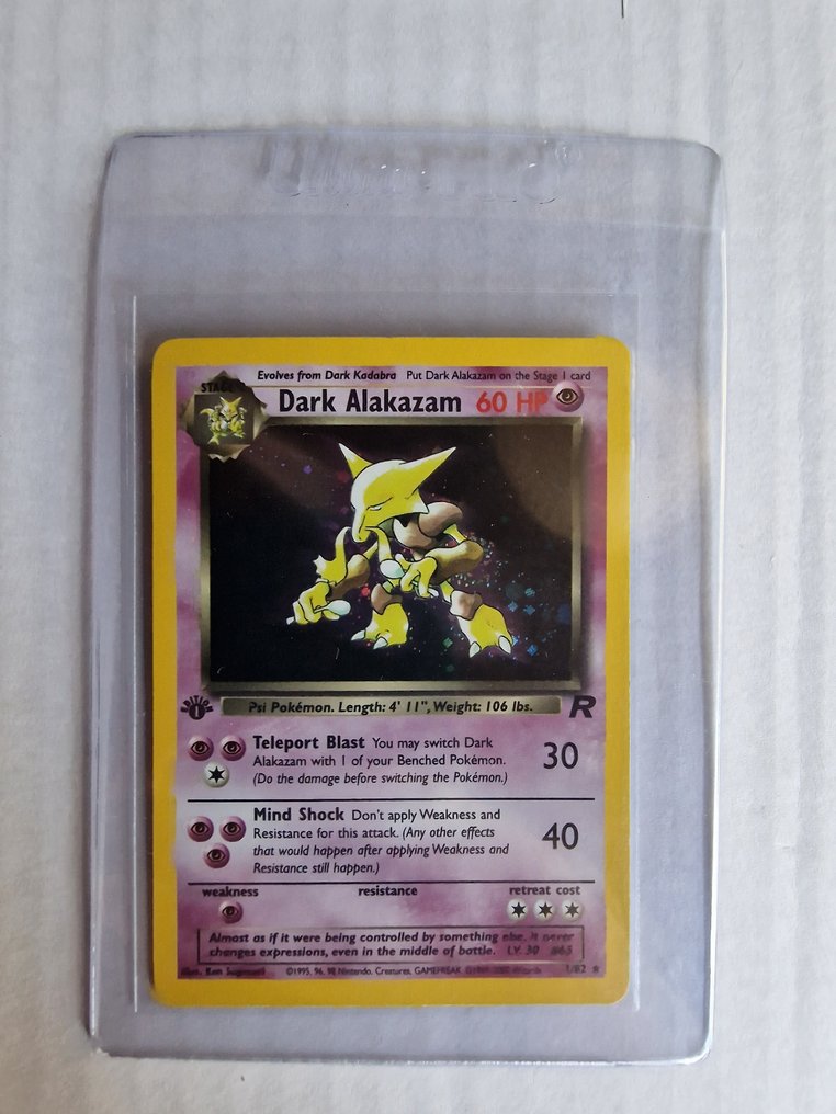Check the actual price of your Dark Alakazam 1/82 Pokemon card
