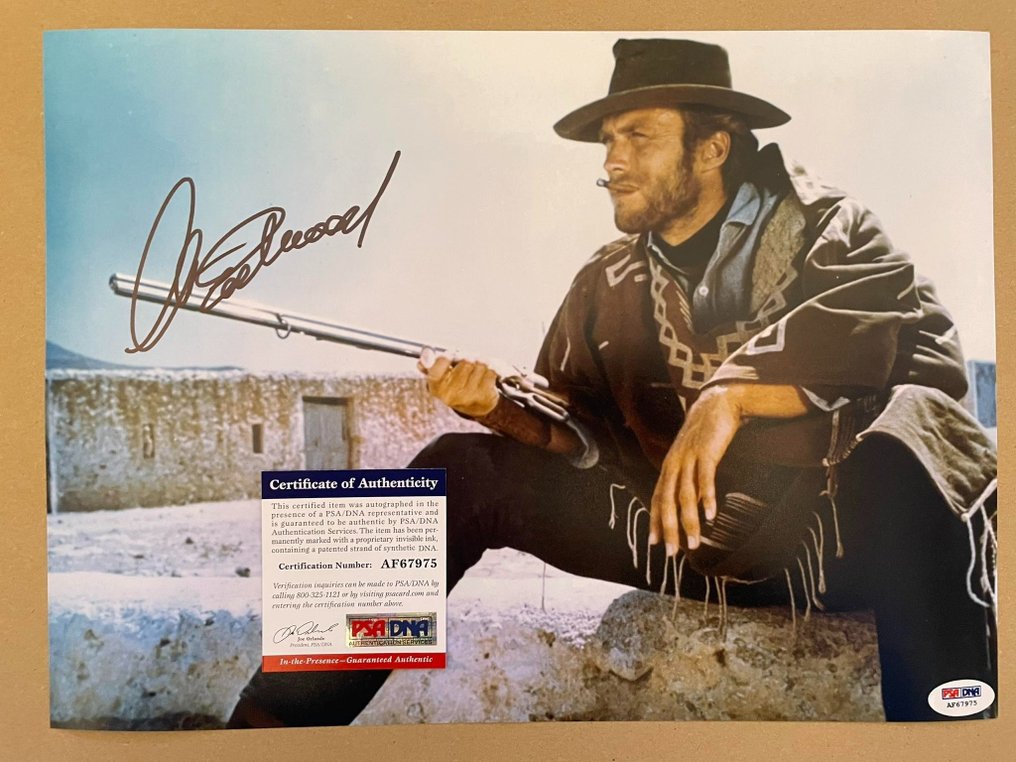 The Good The Bad and the Ugly Signed by Clint Eastwood with PSA