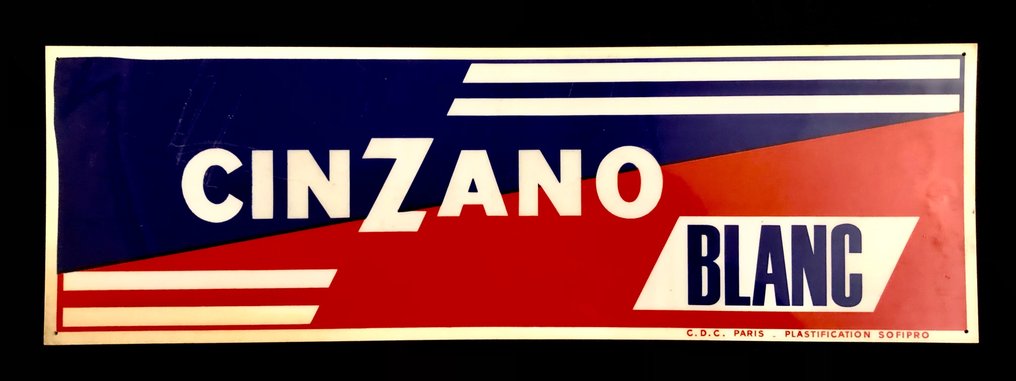 CINZANO Sign CINZANO Blanc . A , Circa 1960’s , French original