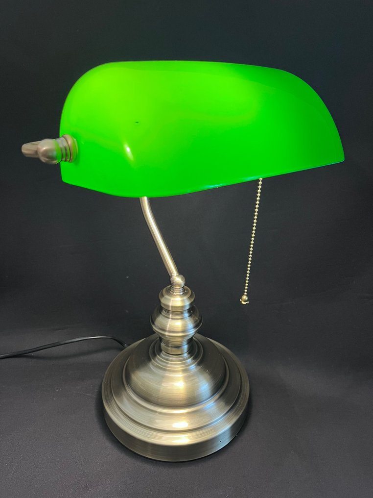 Lampe - Authentique lampe de banquier verte, lampe de bureau - Verre -  Catawiki