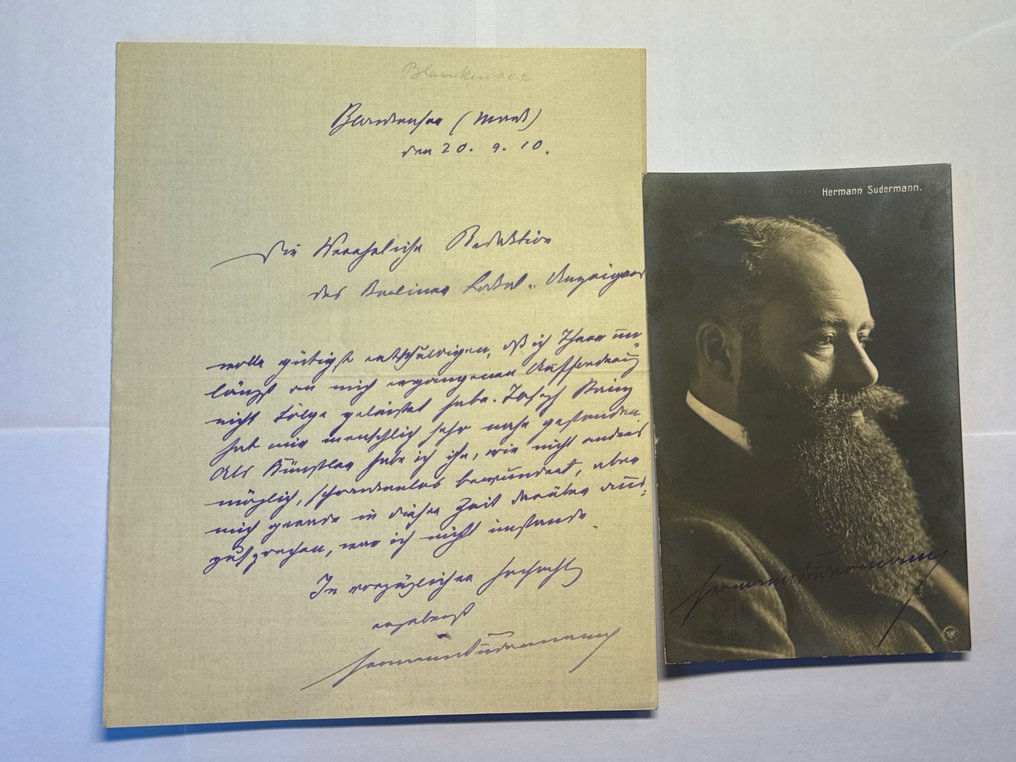 Hermann Sudermann (1857-1928) Schriftsteller und Bühnenautor ...