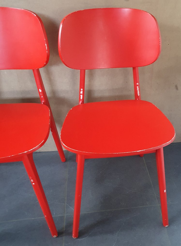 Chair Wood, Two retro chairs Catawiki