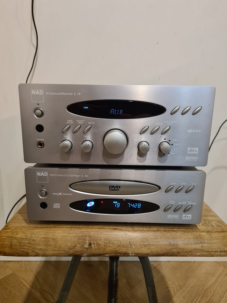 NAD - NAD L75 surround receiver en L55 CD/DVD speler Stereo set ...