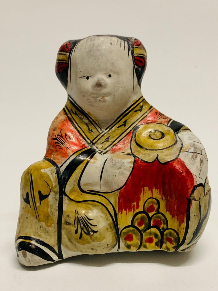 Japanese Clay Rattle Doll Doll 19201930 Japan Catawiki